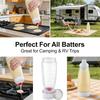 Silicone Squeeze Pancake Mix Dispenser Kitchen Pancake Batter Dispenser Bottle for Waffle Cupcakes Muffins Crepes Qatayef