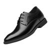 Business-Kleid Lederschuhe Herren Spitz Britische Freizeitschuhe Echtes Leder Innenhöhe Erhöhung Vielseitiger Trend Hochzeitsschuhe Herren Weiche Sohle
