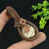 Natural Orange Seraphinite Gemstone Copper Wire Wrap Gift Pendant 2.25 i3U38