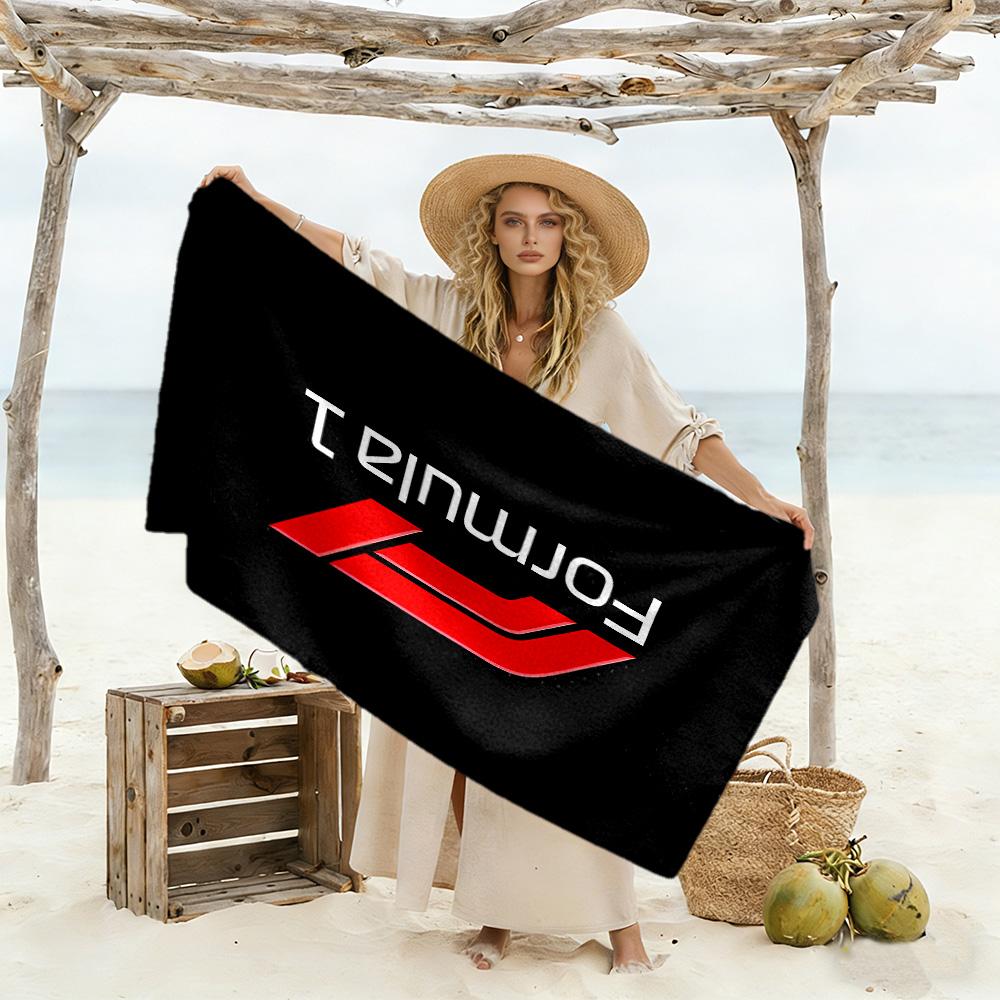 Formula 1 Icona di Velocità Telo da Spiaggia Super Morbido e Assorbente Comodo Leggero Portatile per Nuoto, Spiaggia, Campeggio, Viaggio, Accessori da Spiaggia, Palestra