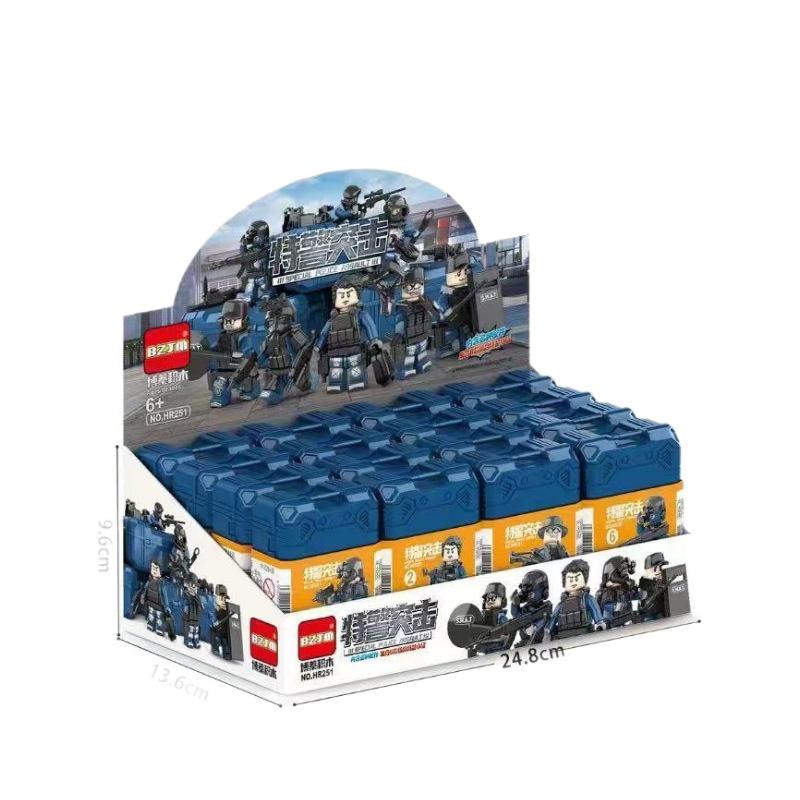 SWAT Assault Team Minifigure Set: Military Building Blocks Compatible with LEGO - Includes Soldiers, Weapons, and Sand Table for Kids.