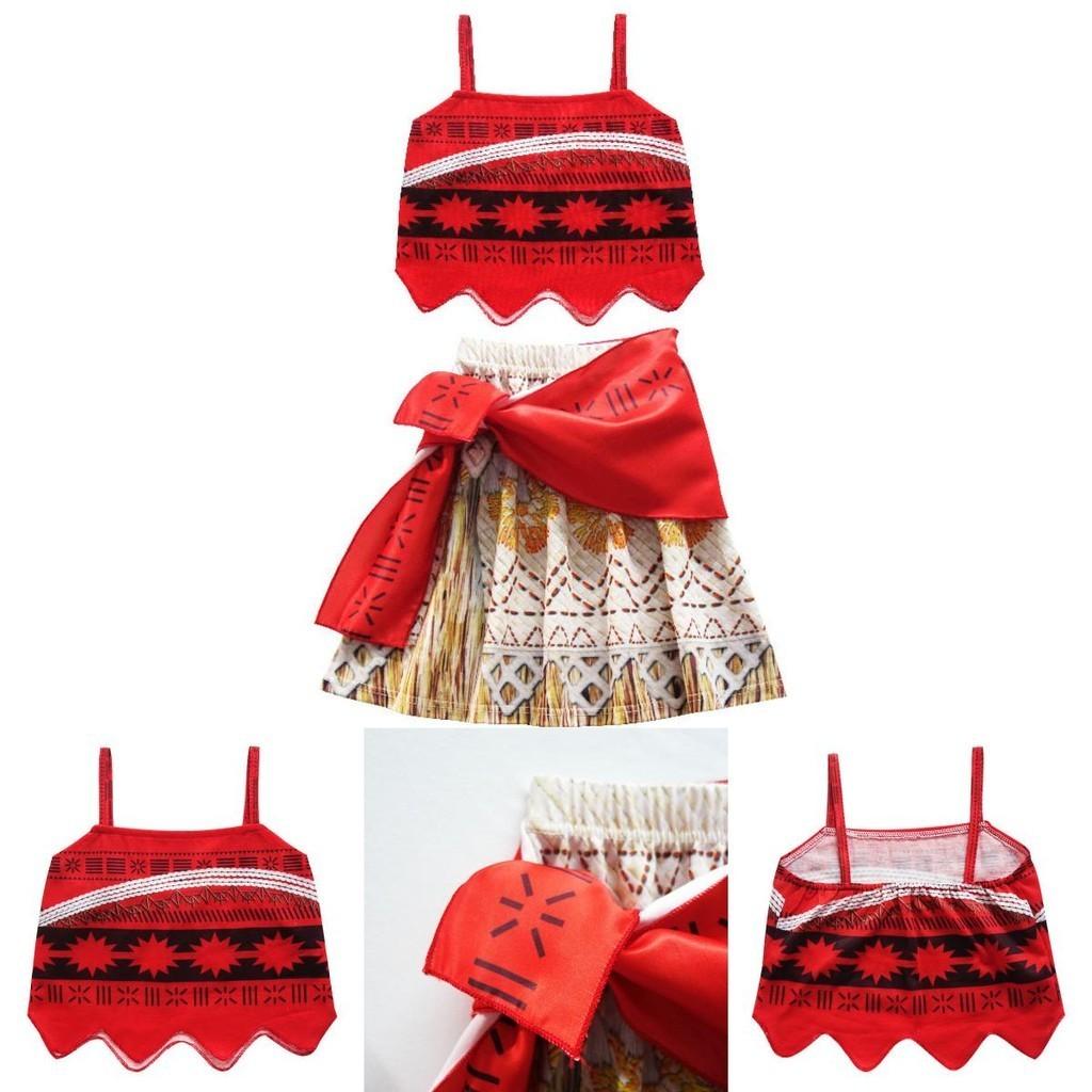 Kids Moana Princess Dress For Halloween Xmas Party Gift