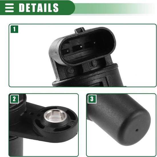 Motoforti Engine Crankshaft Position Sensor, Crank Position Sensor, for Jeep Grand Cherokee 5.7L 6.4L 2009-2012, ABS, 5149230AA, Black