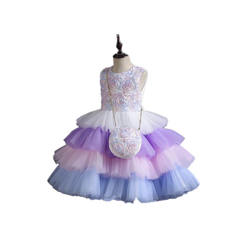 

Летнее платье принцессы: Юбка-пачка «Цветочный бутон» для девочек — Идеально для подиумов и особых случаев 110 cm белый