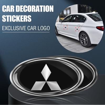 3D ABS Aluminium Auto Emblem Karosserie Heck Kofferraum Aufkleber Dekoration Zubehör Für Ralliart Lancer L200 Pajero Eclipse ASX