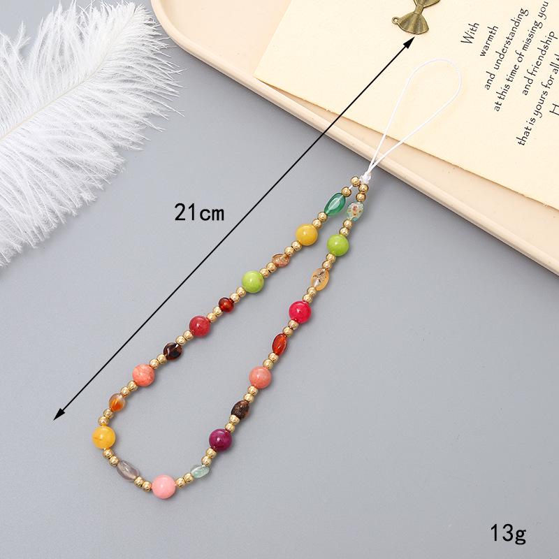 Stylish Pearl Bow Mobile Phone Lanyard with CCD Camera Pendant