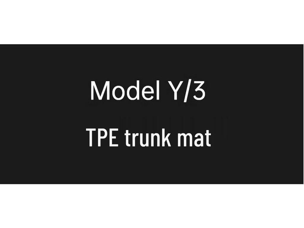 Trunk and Floor Mat Set for Tesla Model Y3 Refresh - TPE Material, Front and Rear Coverage