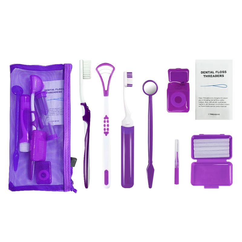 Care Interdental Brush Set 8Pcs Cleaning Kit for Braces Teeth Easy Oral Cleaning at Home and Outdoors