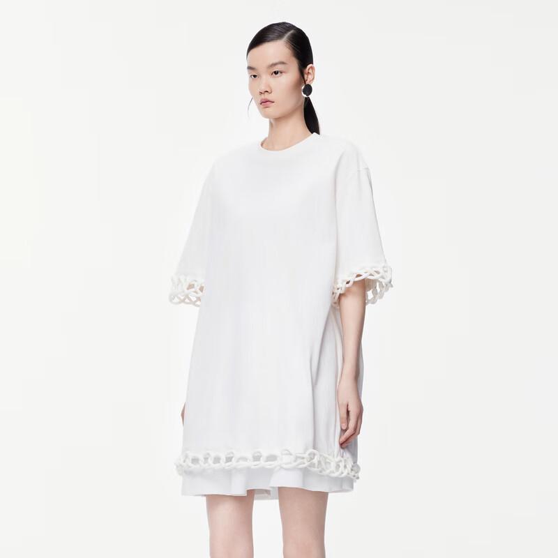 JNBY 24 Summer Loose Round Neck Short Sleeve T-Shirt Dress S