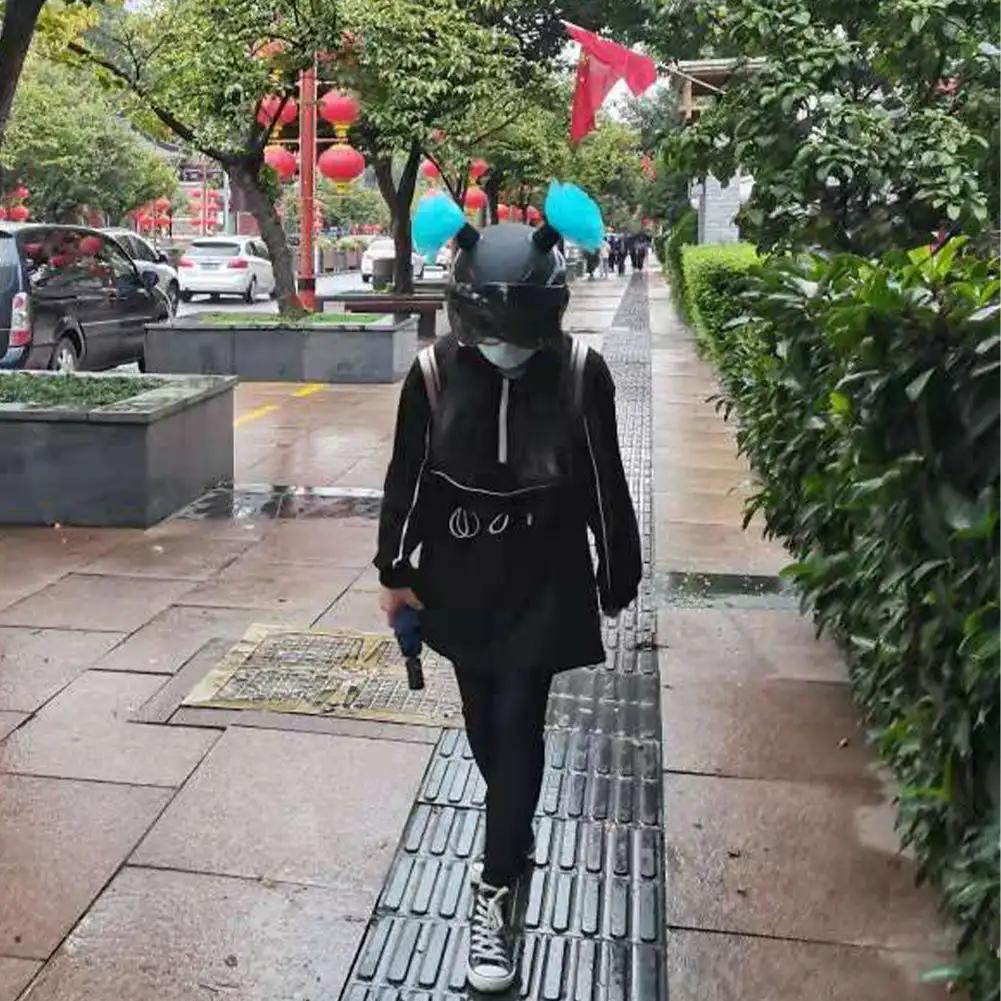 2Pcs Multicolor Loose Wig Braid Motorcycle Helmet Braids Wig Motorbike Helmet Pigtails Decoration For Women Men Children