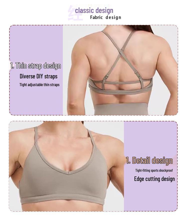 Women's High-Impact Sports Bra: Adjustable, Shockproof, and Stylish for Yoga & Running