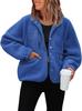 Damen Fleecejacke, Herbst Winter Lässiger Sweatshirt Mantel, Sportliche Lockere Warme Oberbekleidung