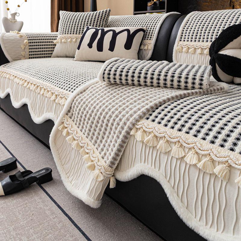 2026 French Luxury All-Season Thickened Non-Slip Cat-Resistant Sofa Seat Cushion Cover