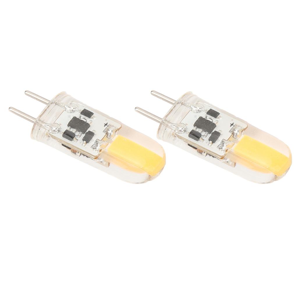 2PCS Silicone LED Light Bulb GY6.35 COB 1505 3W 12V 300LM for Cabinets Closets Outdoor Home Office