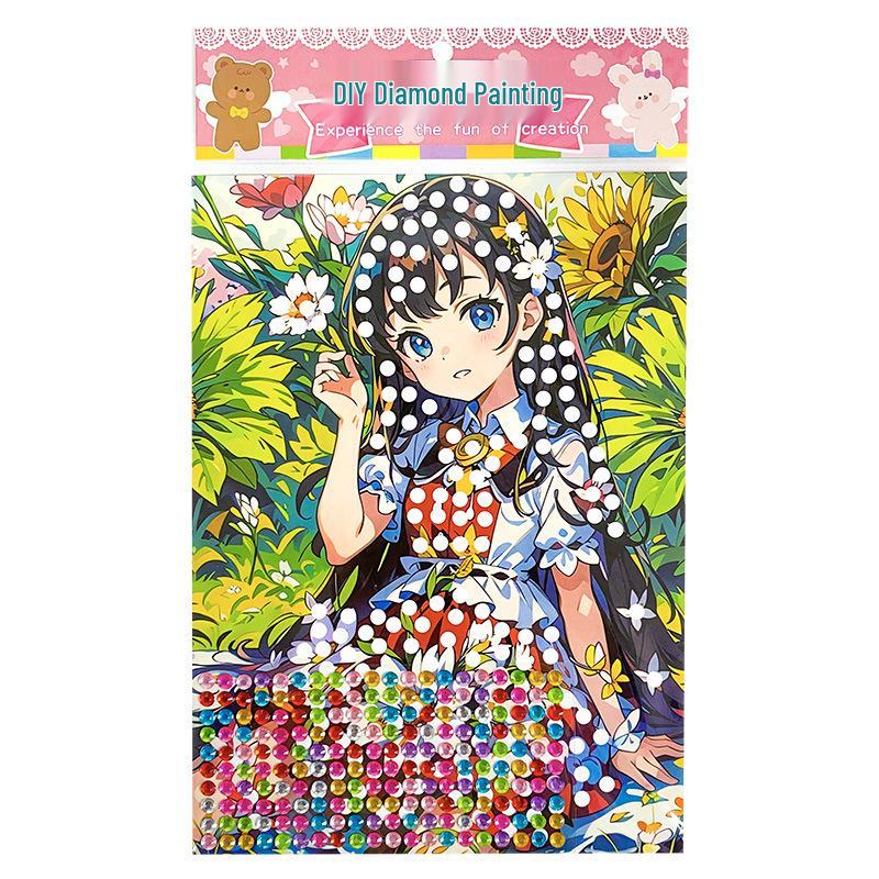 Kids' Cartoon DIY Acrylic Gem Stickers: Fun Educational Diamond Stickers for Girls