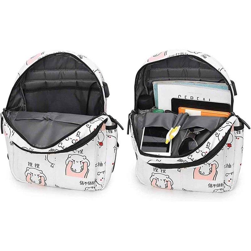Asge Women's Fashion School Bag Kawaii Printing Backpack Girls Casual Waterproof Backpack School Teenager Daypack