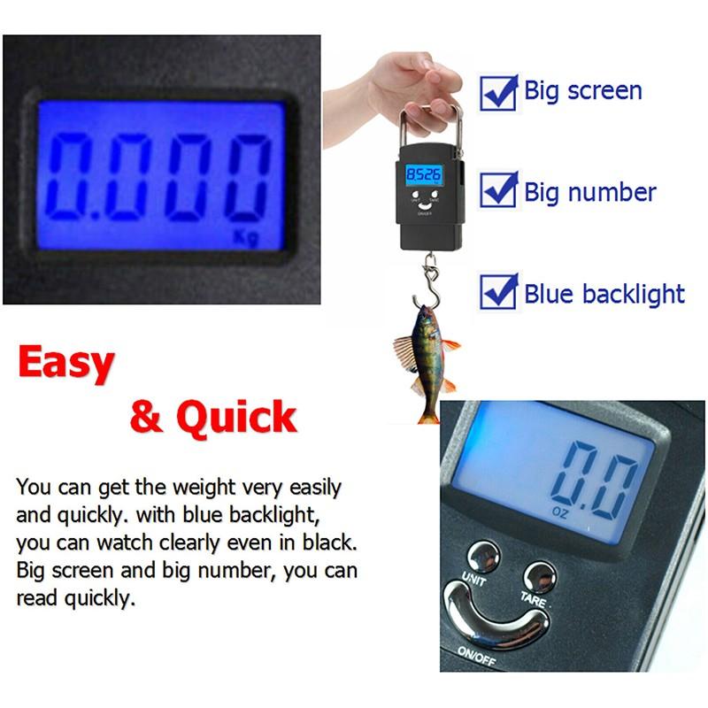 Bilancia elettronica portatile per uso domestico da 50 kg Mini bilancia portatile con sensore ad alta sensibilità Bilancia elettronica con display digitale Bilancia sospesa