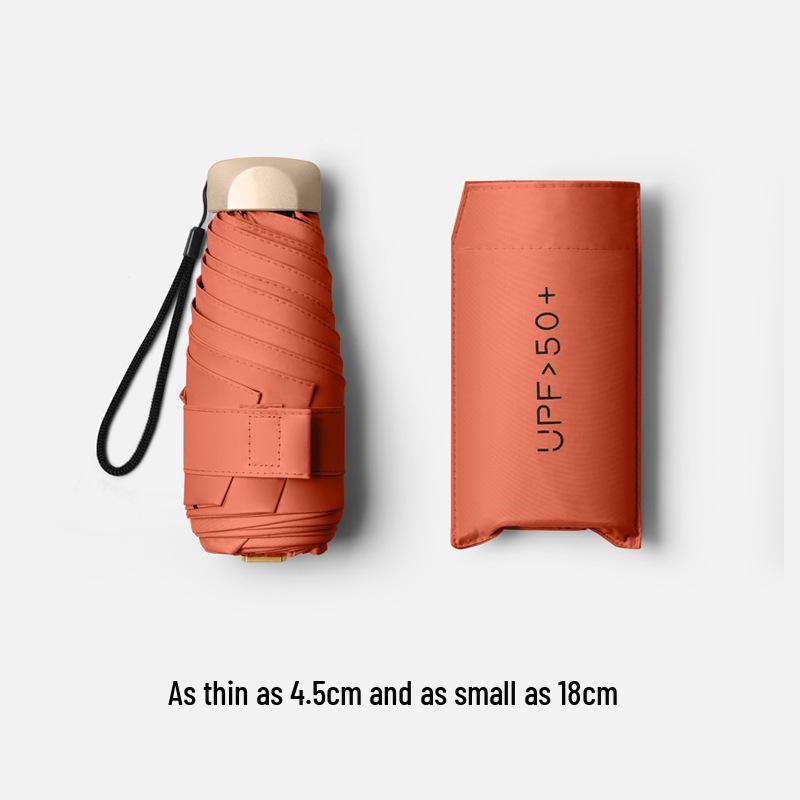 Women's Compact UV-Defender: Portable Mini Umbrella for Sun and Rain