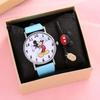 Disney Damen Kinder Uhr Armband Set Geschenkbox Mode Mickey Maus Cartoon Kinderuhr Damenarmband mit Box