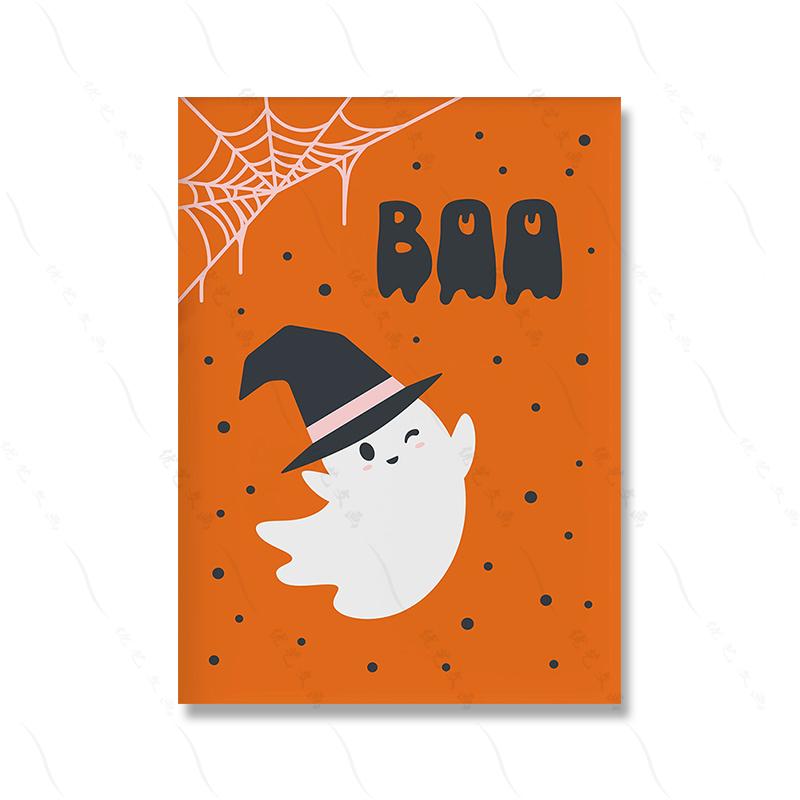 

Хэллоуин Плакат Печать Бохо Знак Декор Искусство Призрак Тыква Стена Холст Картина Детская Комната Дом Черный Кот Летучая Мышь Паук Паутина Картина 40x50cm No Framed