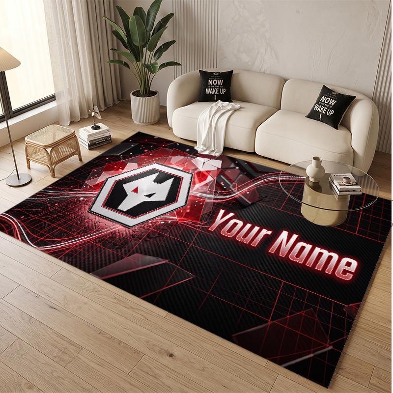 Personalized Crystal Velvet Carpet Wolverhampton Wanderers Football Pattern Non Slip Floor Rug