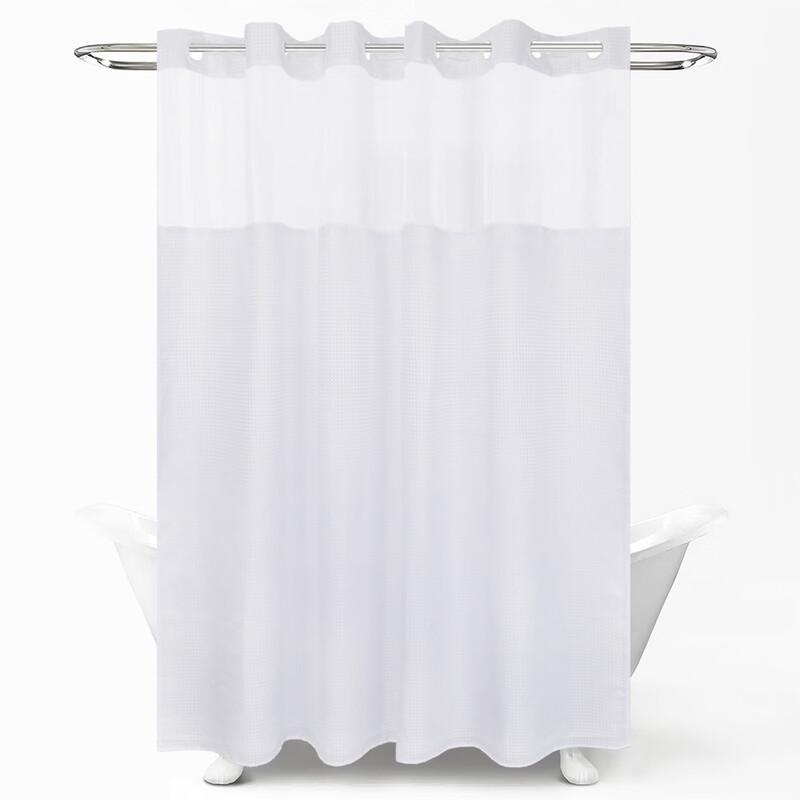 LISM Двухслойная жаккардовая шторка для душа в горошек