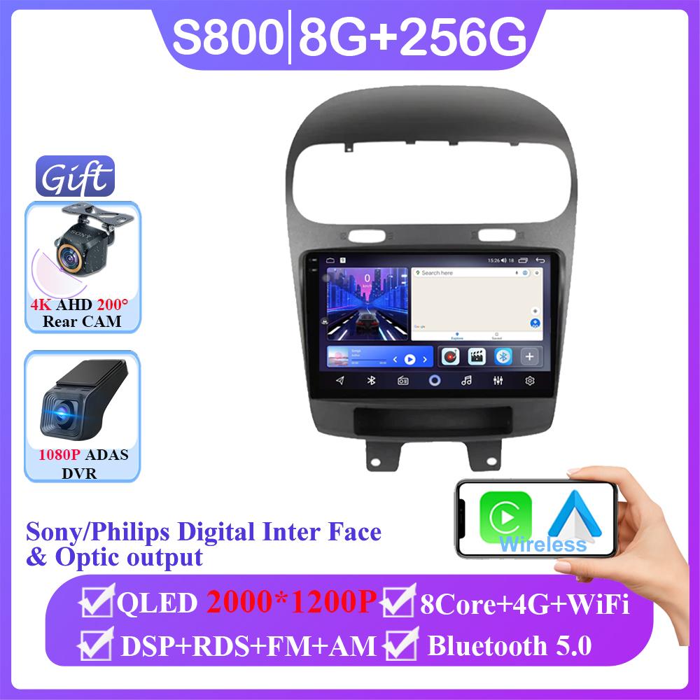 Android 14 Car DVD For Dodge Journey Fiat Leap Freemont 2011 - 2020 Wireless Carplay Auto Radio Multimedia Player GPS Navigation