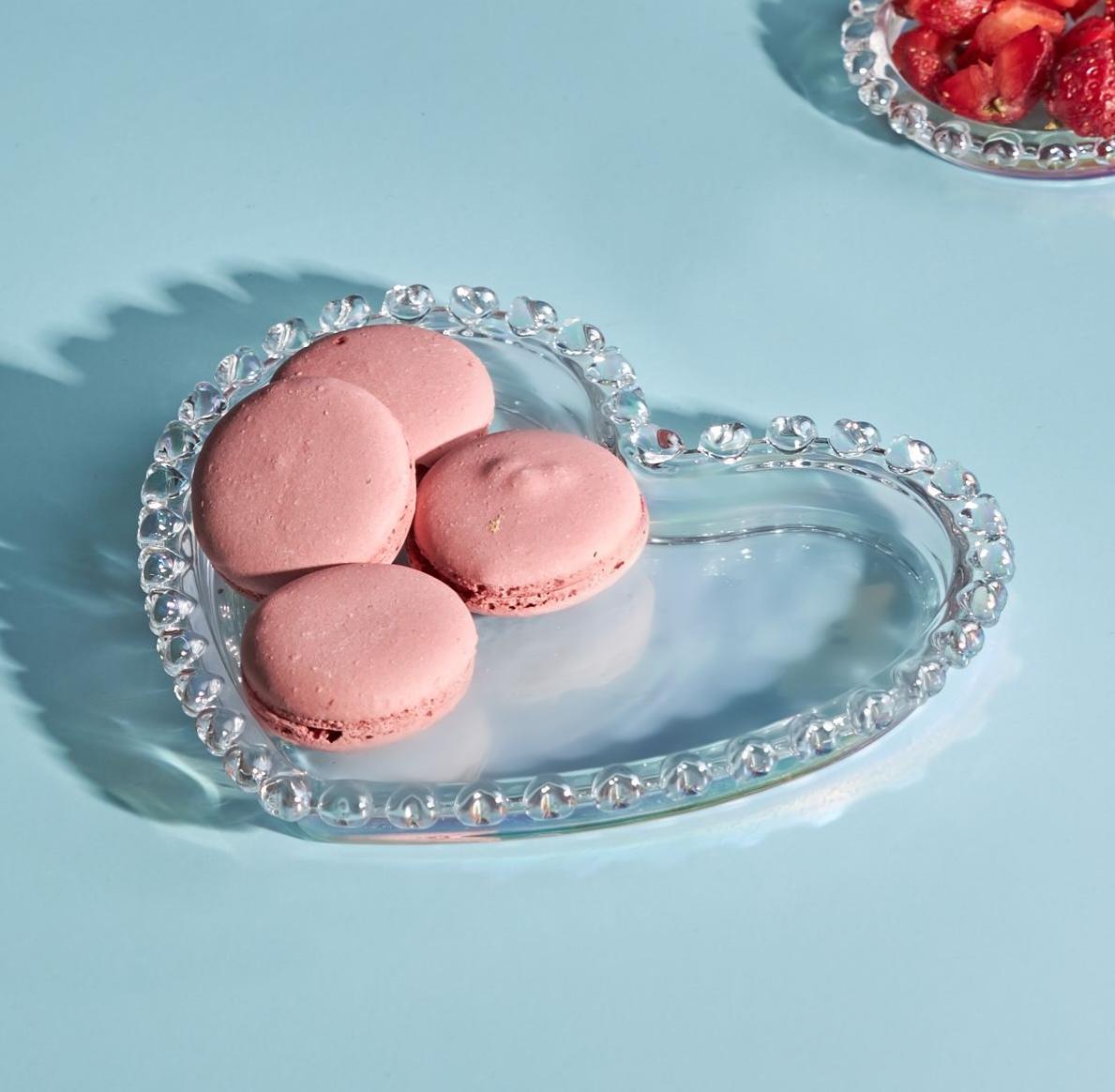 

Heart Shaped Serving Plate Glass 18 Cm Home Kitchen Standart білий