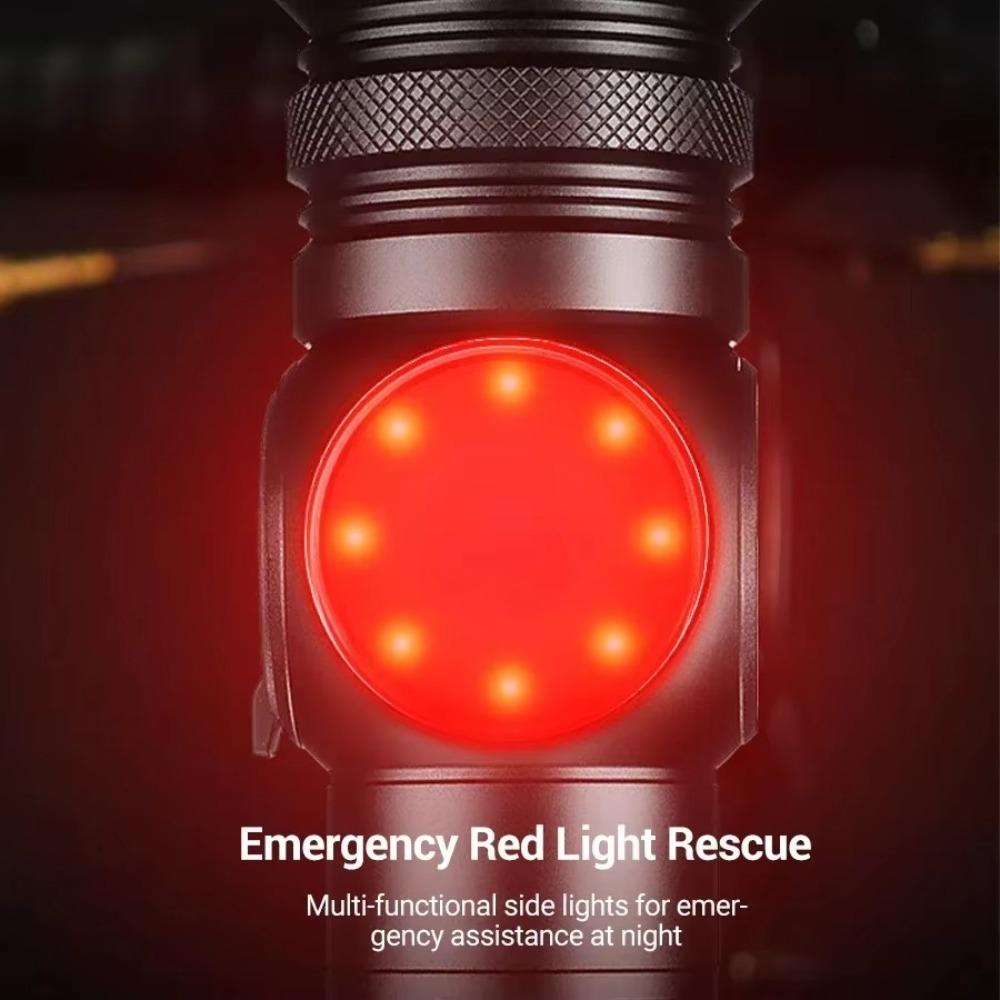 White Laser LED Flashlight Zoom function COB Side Light USB Rechargeable Torch Tail Magnet With Display Long Range Lamp