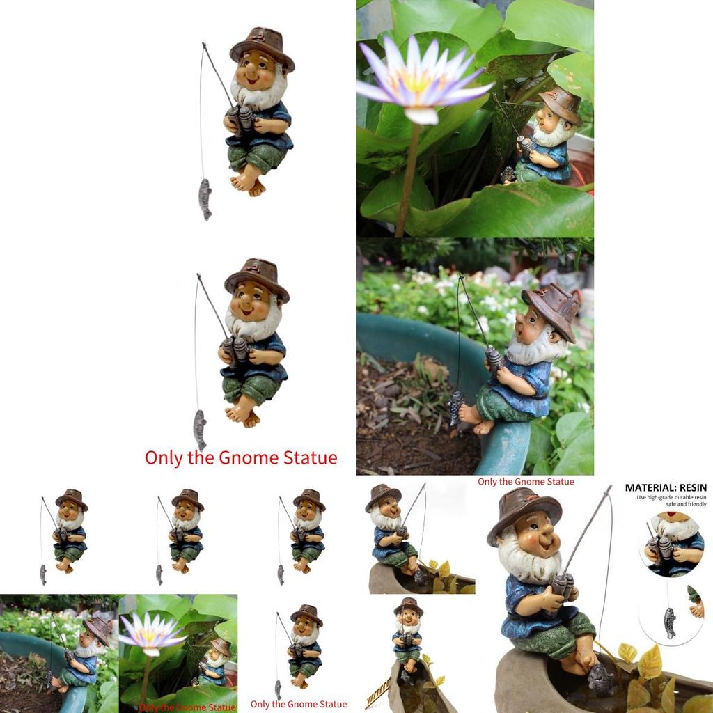 Hg-f0212 Barevná rybářská figurka z pryskyřice Dekorace do akvária Květináč