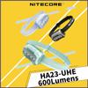 NITECORE HA23 UHE Lightweight AAA Headlamp 3 Color Temperatures 600 Lumens Headlight IP68 for Night Run Camping Fishing Trekking