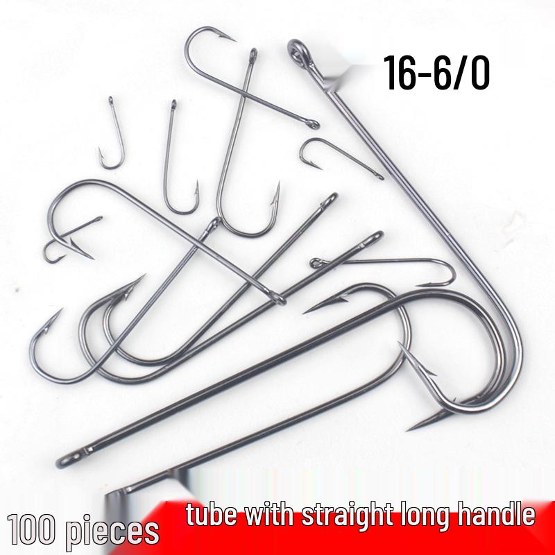 

Крючок рыболовный с длинным цевьем и бородкой, клюв из тонкой проволоки, средней длины для пресной и морской воды Size 16