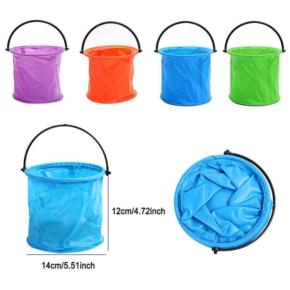 High Quality Outdoor Portable Kids Beach Toy Buckets Folding Water Bucket