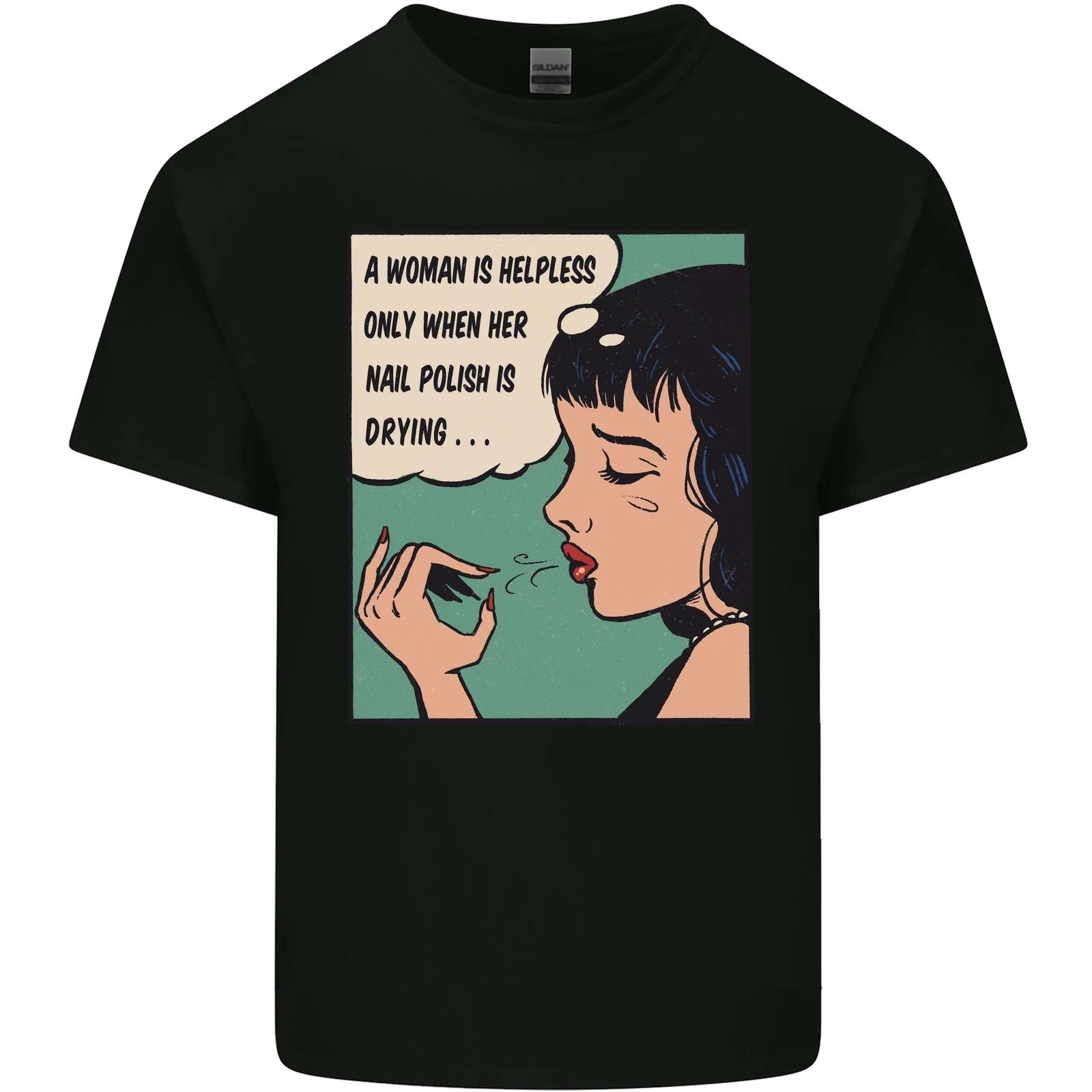 

Woman Is Only Helpless Female Empowerment Kids T-Shirt Childrens 4XL