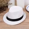 Children Fedora Hat Outdoor Sun Protection Straw Hat Breathable Lightweight Summer Cap Adjustable Size Kids Hat for Boys and Girls
