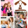 1 Set Pet Dog Costume Kit Party Hairband Bowtie Fake Nose Tail Prop Costume Props Animal Headdress Puppy Clothing Accessories