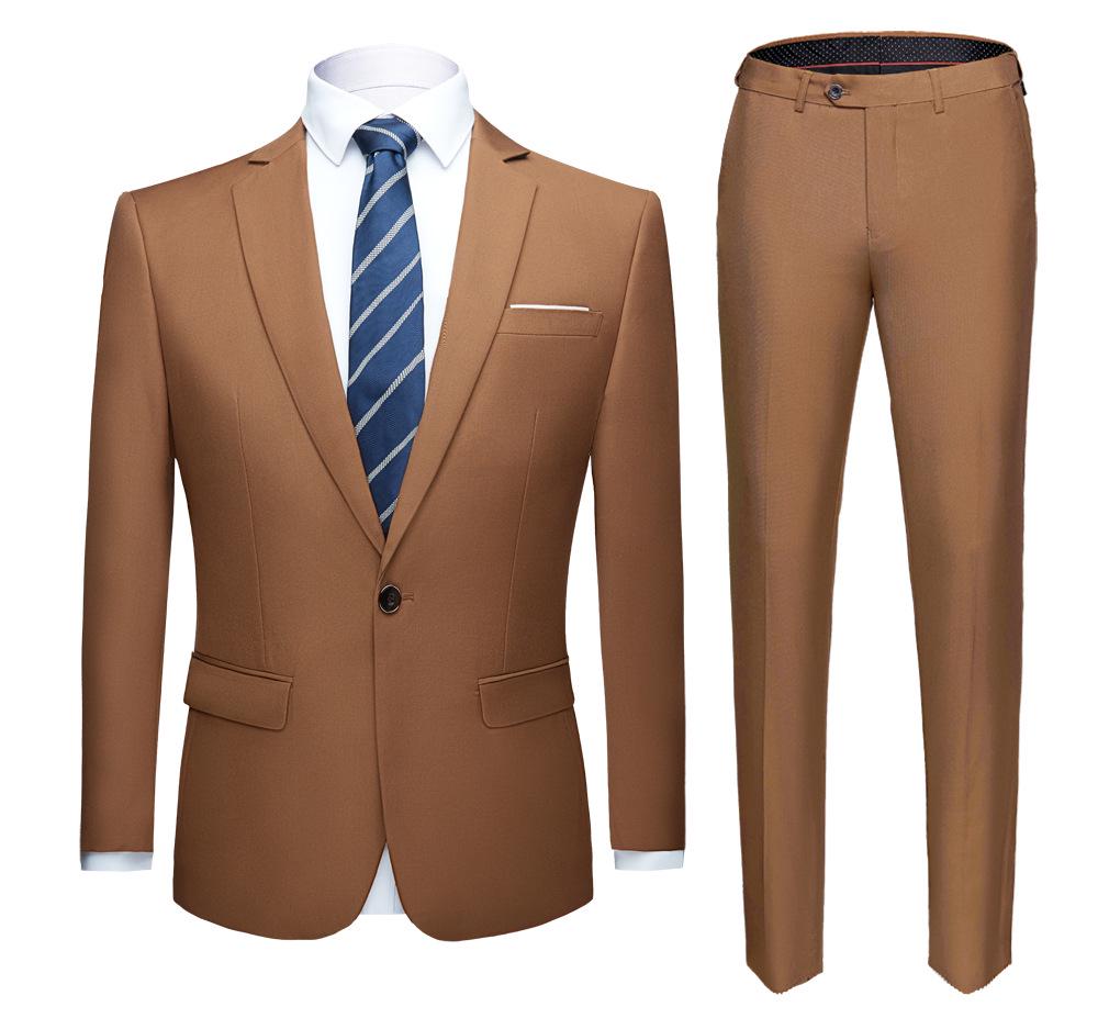 Korean Style Slim Fit Men's Professional Wedding Suit Set
