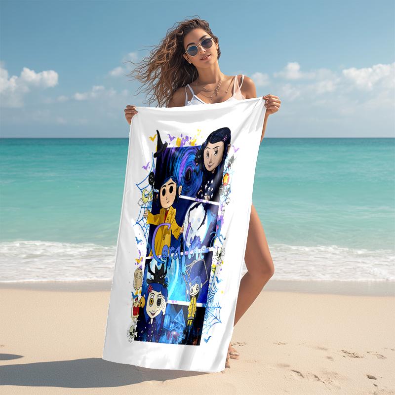 Coraline beach towel Outdoor camping Beach towel for vacation swim Outdoor pool Absorbent bath towel