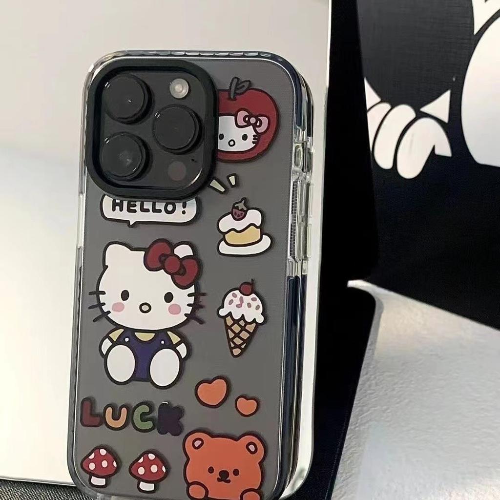 Cartoon kt cat suitable for iphone14Pro mobile phone case anti-drop 13 cute 12/11 soft case 12Pro all-inclusive xr