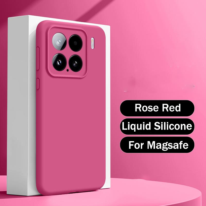 Liquid Silicone For Magsafe Case for Xiaomi Mi 15 13 14 12 Pro Ultra Redmi K50 K60 K70 K80 Matte Soft Magnetic Skin Cover