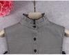 Women's Autumn/Winter Plaid Stand-Up False Collar for Shirts and Sweaters