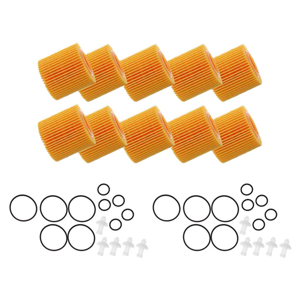 10Pcs Car Engine Oil Filters Set 04152-YZZA6 for Toyota Corolla Prius C-HR 2.0L Pontiac Vibe 2009-2010 04152YZZA6 04152-37010