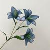 5PCS Artificial Lily Flower Branch Realistic Looking 3D Printed 3 Heads Lily Plant for Wedding Floral Decoration