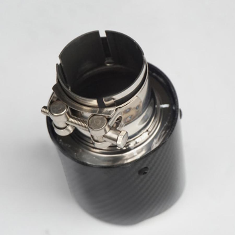 

Car Styling Inlet 54mm To Outlet 114mm Exhaust Muffler Tip Length 120mm Glossy
