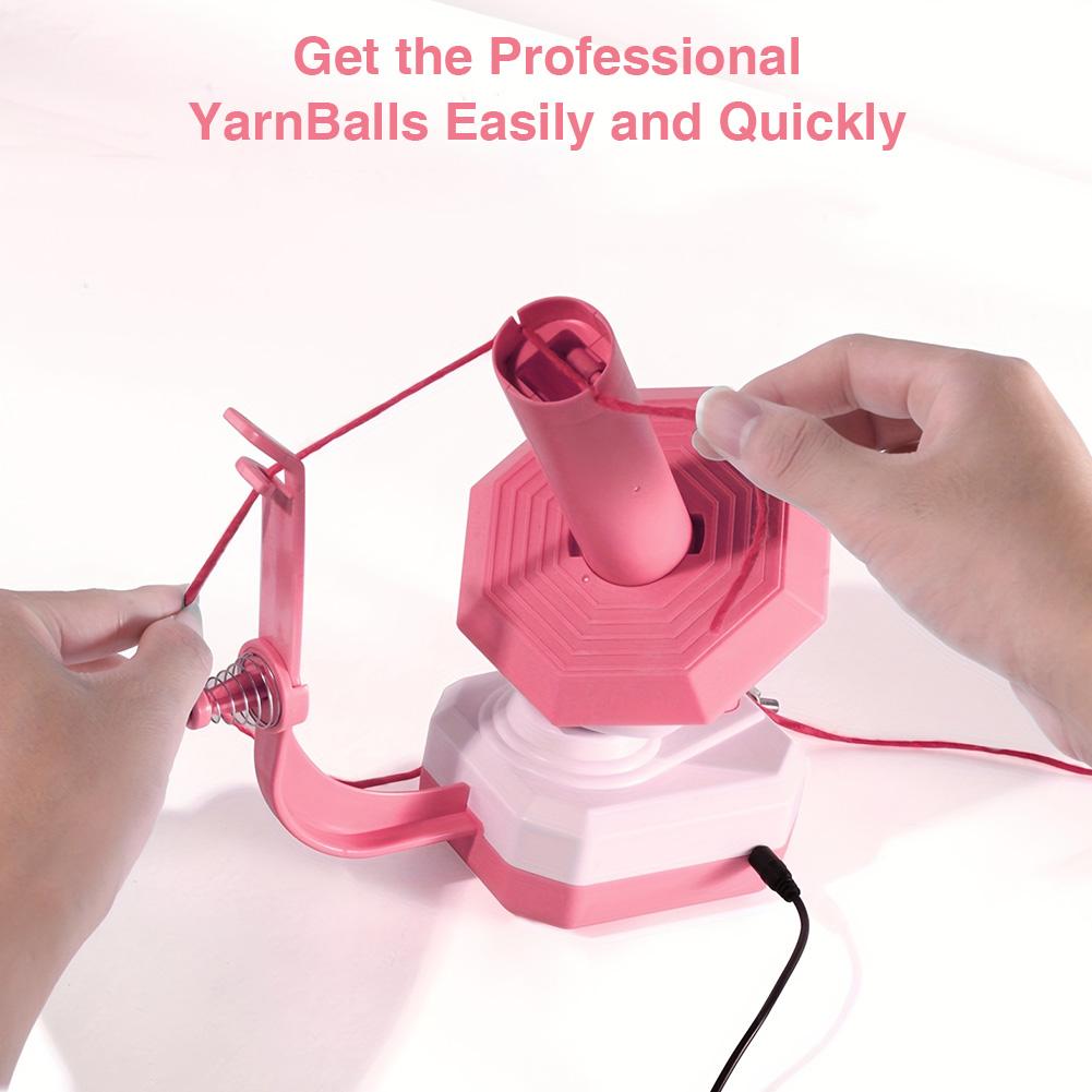 Yarn Winder Crochet Yarn Winder USB Plug In Automatic Yarn Spinner Non Slip Base Wool Spinner Roller for Knitting Enthusiast