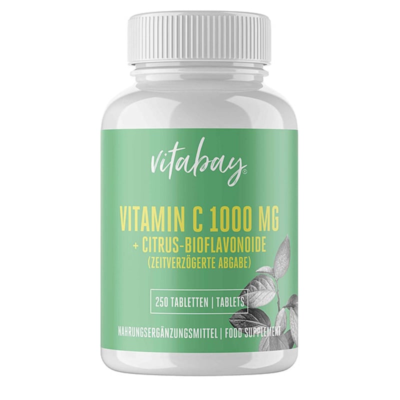 

Vitabay Vitamin C 1000 mg + Bioflavonoids + Citrus 250 Vegan Capsules
