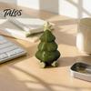 Round Edge Safe Table Ornaments 3D Printed Christmas Tree Figurine, Cute Smiling Face Storage Unique PLA Crafts Desktop Ornament, Multi-Purpose