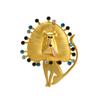 Retro Golden Lion Brooch Temperament High-end Men's Suit Accessories Animal Pin New Environmentally Friendly Corsage