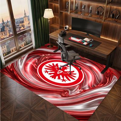 Eintracht Frankfurt Football Print Crystal Velvet Rug, Comfortable Water Absorbent Non Slip Indoor Floor Carpet