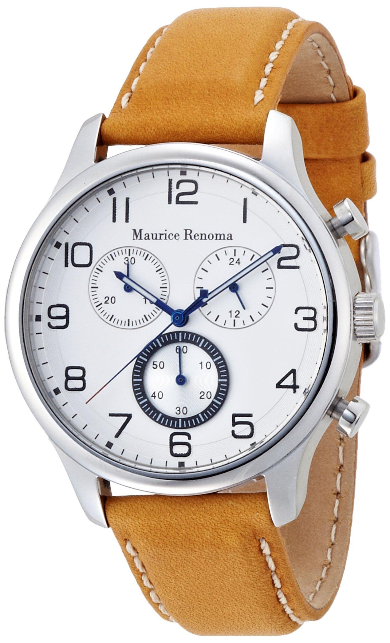 

Наручные часы БЕЛЫЕ Официально импортированные Коричневые [Maurice Renoma] MR-1440
